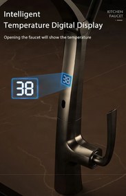 Konyhai csaptelep ELITE EDITION KSS1899 szenzorral, kihúzható zuhanyfejjel, több színváltozatban — Gunmetal szürke — Igen