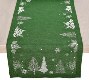 Karácsonyi futószőnyeg zöld, 40 x 140 cm, 40 x 140 cm