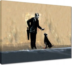 Vászonkép 50x40 Banksy Jó kutya Kutya