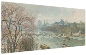 Kép - Camille Pissarro, The Louvre, Afternoon, Rainy Weather, reprodukciók (120x50 cm)