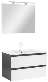 Vario Forte 80 komplett fürdőszoba bútor antracit-fehér