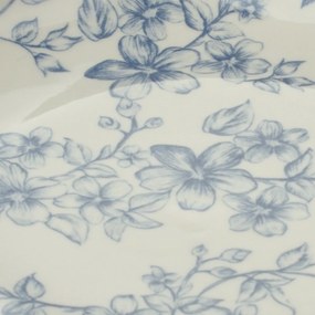 6 db mély tányér szett Finom virágok 20 cm, kék