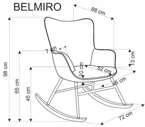 BELMIRO hintaszék olívazöld