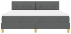 Box Spring Ágy Matrac Sötétszürke 180x200 cm Szövet