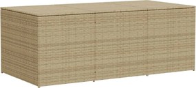 vidaXL vegyes bézs polyrattan kerti tárolóláda 984 L