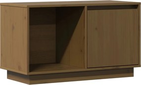 vidaXL mézbarna tömör fenyőfa TV-szekrény 74x35x44 cm