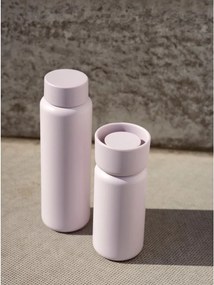 Világos rózsaszín rozsdamentes acél termobögre 400 ml Singles – Zone