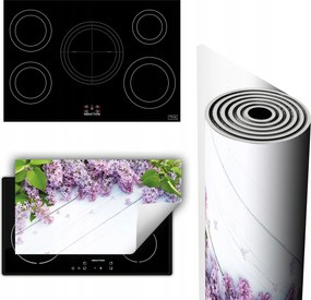 Vinil Tűzhelyvédő Szőnyeg Asztallap 90x52 fehér fa