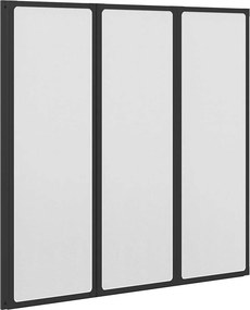 vidaXL Zuhanyfal Fekete 120 x 2 x 117 cm Alumínium