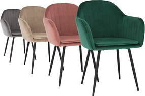Dizájnos fotel, szürkésbarna Taupe Velvet anyag, ZIRKON