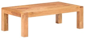 Tömör akácfa dohányzóasztal mézszínű felülettel 110x60x35 cm