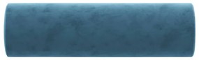 2 db kék bársony díszpárna Ø15x50 cm