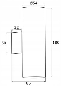 Argon 0910 - Fali lámpa MITOS 2xGU10/5W/230V fehér