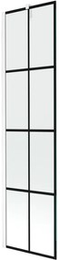 Mexen Next, kĂĄdparavĂĄn 1 szĂĄrny 50 x 150 cm, fix szĂĄrny, 6 mm ĂĄtlĂĄtszĂł ĂŒveg fekete mintĂĄval, fehĂ©r profil, 895-050-000-00-77-20