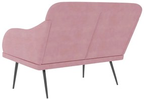 rózsaszín bársonypad 110 x 76 x 80 cm