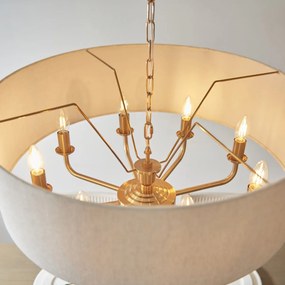 Endon glamour modern függeszték highclere antik sárgaréz természetes vászon end110727