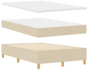 Box Spring ágy matraccal &amp; pad krém 120x190 cm szövet