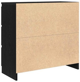 fekete tölgy szerelt fa tálalószekrény 80x35x76 cm