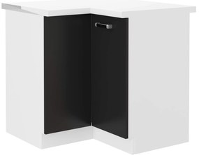 Sarok alsó konyhaszekrény Oran 89 x 89 DN 1F BB (fehér + fekete). 1033036