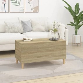 Sonoma tölgy színű szerelt fa dohányzóasztal 90x44,5x45 cm