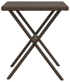 2 db barna polyrattan napozóágy asztallal