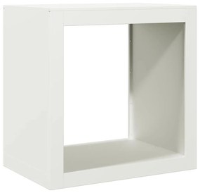 fehér acél tűzifatároló 60 x 40 x 60 cm