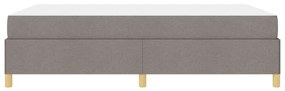 Boxrugós ágy matracmal Taupe és fehér 160 x 200 cm szövet