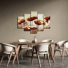 Piros virágok képe (150x105 cm)