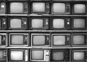 Üveg kép - Retro TV (70x50 cm)