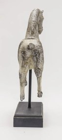 Ló figura Műanyag Krém, Fekete 48x32x12cm