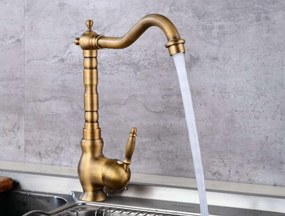Álló fürdőszobai csaptelep EYN VA1646 forgatható kifolyóval, többféle antik felülettel — 21,5 cm