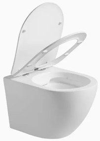 Eros ES OVAL - fali WC - WC ülőkével - TORNADO öblítés - perem nélküli - 53,5 cm