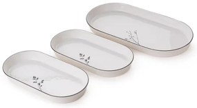 27 darabos étkészlet, fehér/fekete/porcelán