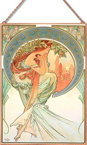 Alfons Mucha - Művészetek - (Garnitúra) üvegkép, falikép