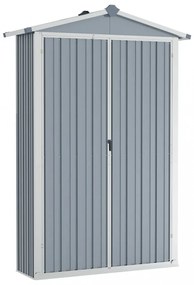 szürke horganyzott acél kerti fészer 116x45x175 cm