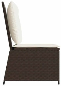 Kerti kanapé párnával Barna Poli rattan