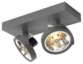 Design spotlĂĄmpa szĂŒrke ĂĄllĂthatĂł 2-lĂĄmpĂĄs - Go