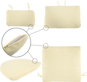 Rattan fotel, természetes/fekete/bézs, KARMEN