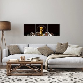 Kép - Sakkfigurák (órával) (90x30 cm)