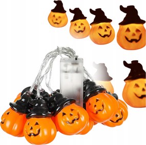 Függő Lámpa Tök Világító 10 Led Lógó Halloween Dekoráció 150 CM