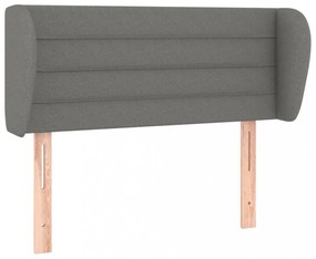 sötétszürke szövet fejtámla szárnyakkal 83x23x78/88 cm