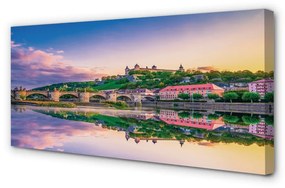 Canvas képek Németország Sunset folyó 100x50 cm