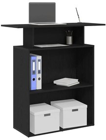 fekete, rétegelt fa recepciós asztal 100 x 40 x 104 cm