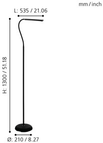 Eglo 96439 - LED Dimmelhető állólámpa LAROA LED/4,5W/230V