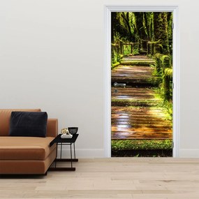 Fotótapéta ajtóra - Lépcsők az esőerdőben (95x205cm)