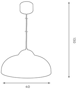 Csillár zsinóron BASCA 1xE27/60W/230V