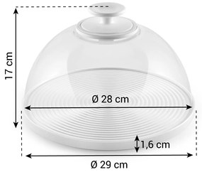 Tescoma DELICIA fedeles üveg tál átmérő 28 cm