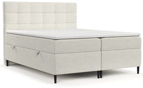 Krémszínű ágyneműtartós boxspring ágy 180x200 cm Urbaneo – Maison de Rêve