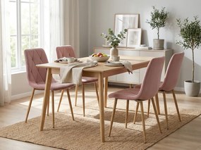 Rózsaszín bársonyszék LIBRA CLOUD ROSE