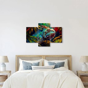 Kép - Színes leguán (90x60 cm)